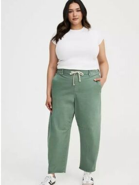 Torrid Nwot High-Rise Twill Barrel Pants